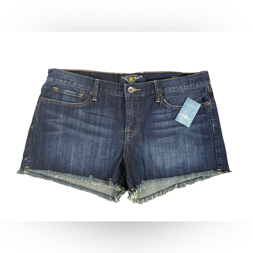 Lucky Brand Riley Shorts Women 14 Denim Jean Cut Off NWT WAIST 36